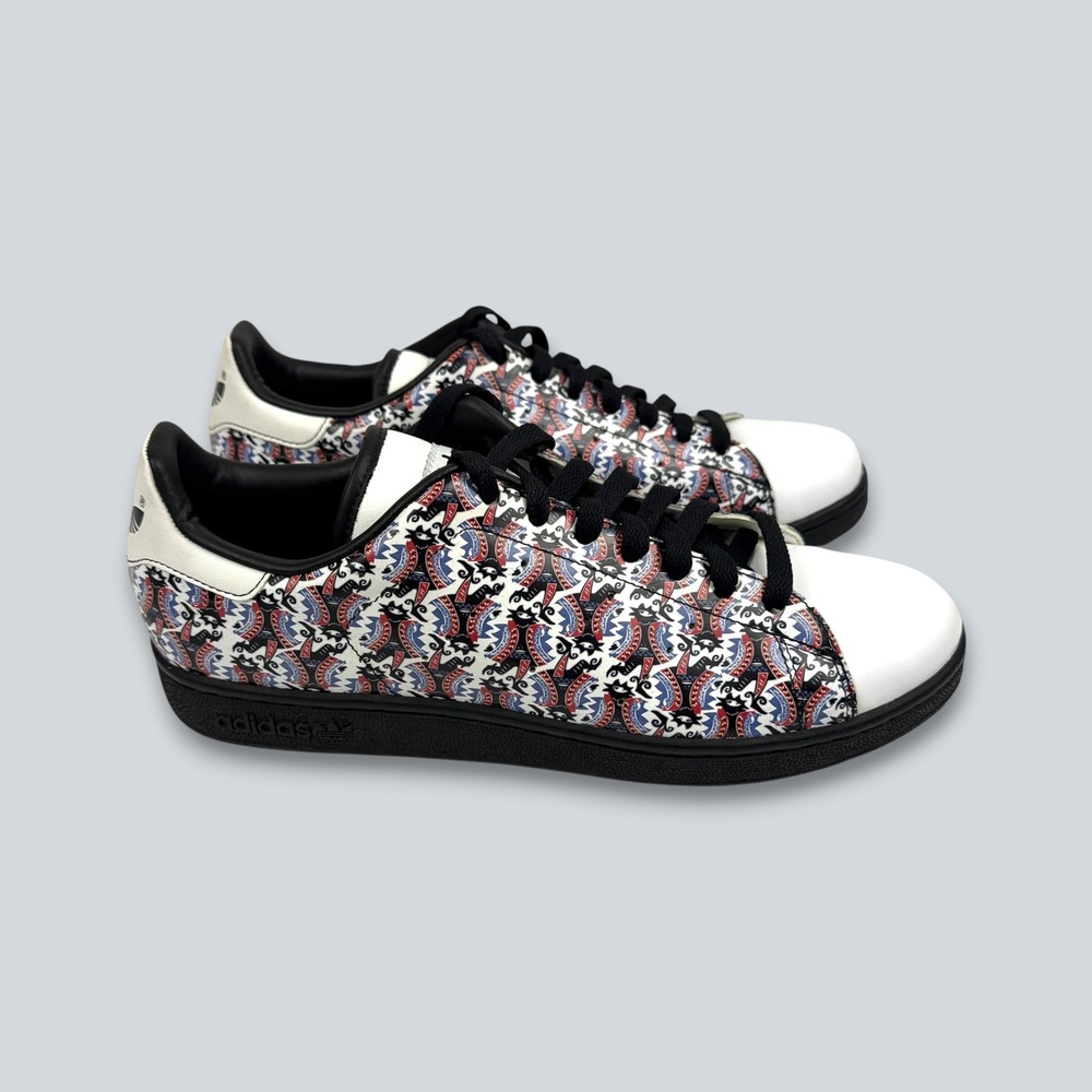 ADIDAS Collab STAN SMITH 2 Athletic Shoes Sz 10 Court Jester Joker Graffiti Art - Picture 7 of 13